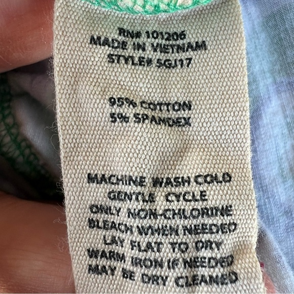 Soft Surroundings Ilana Tiered Midi Dress Green Leaf Ikat Plus 2X Slub Stretch - Picture 9 of 9